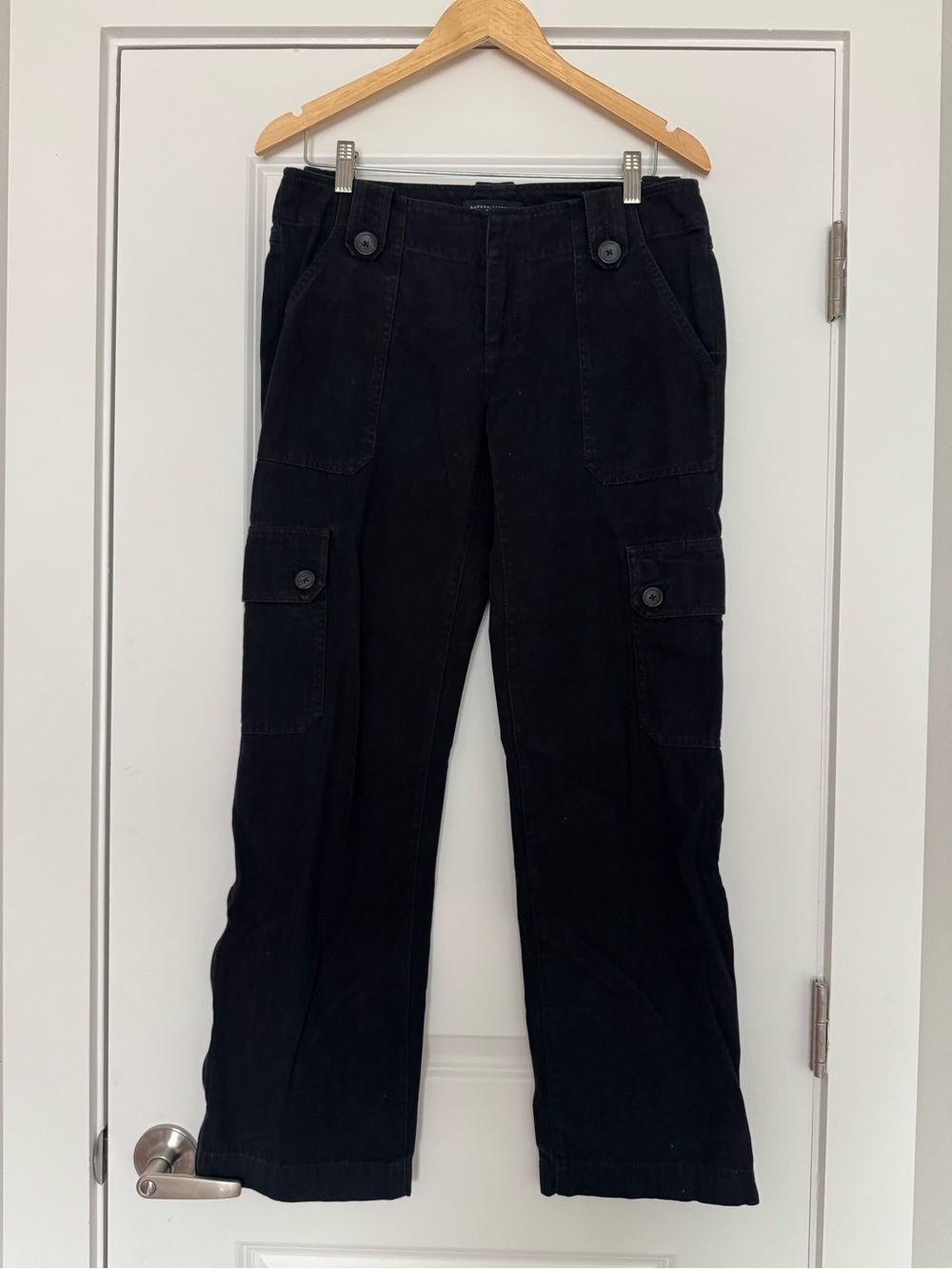 Banana Republic Martin Black Textured Pants